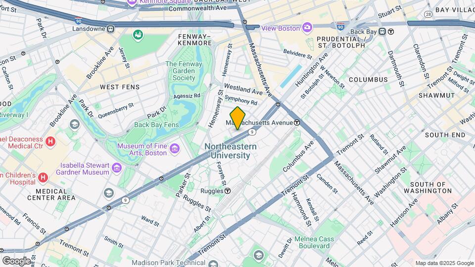 335 Huntington Ave Map and Location Details