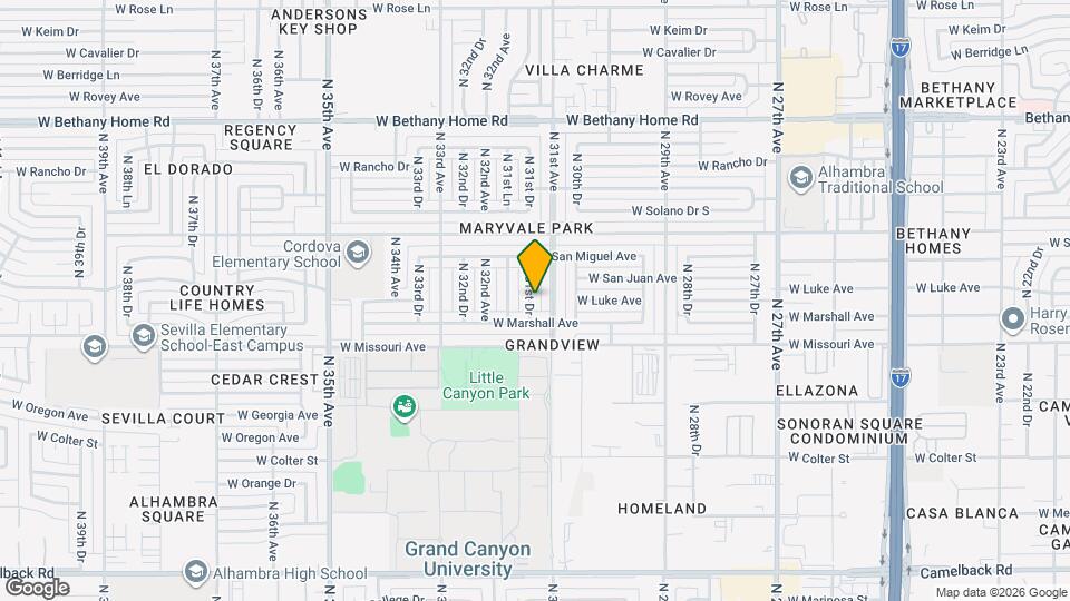 5539 N 31st Dr Map and Location Details