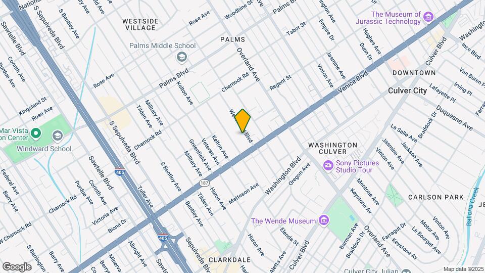 3743 Westwood Blvd Map and Location Details