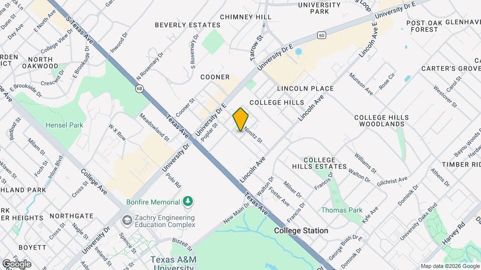 303 Ash St Map and Location Details