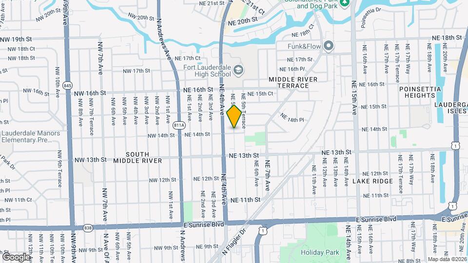 1413 NE 5th Ave Map and Location Details
