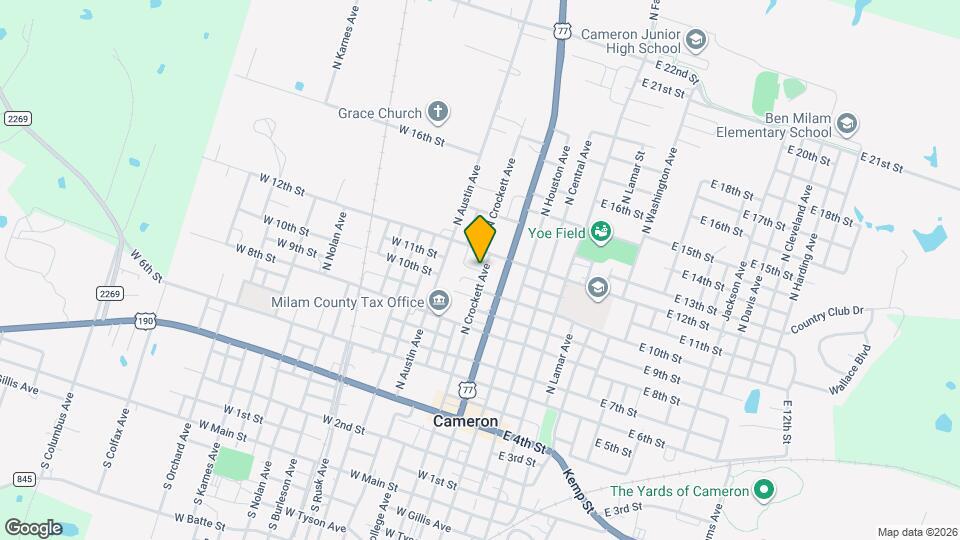 Milam Senior Estates Apartment Map and Location Details