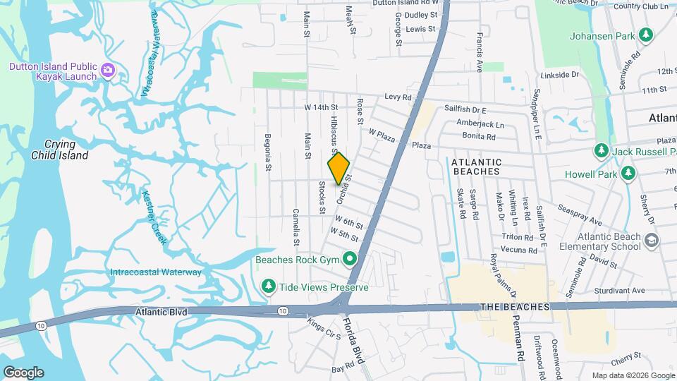 800 Orchid St Map and Location Details