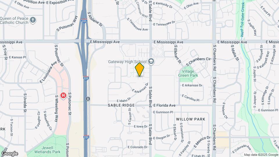 1347 S Crystal Way Map and Location Details