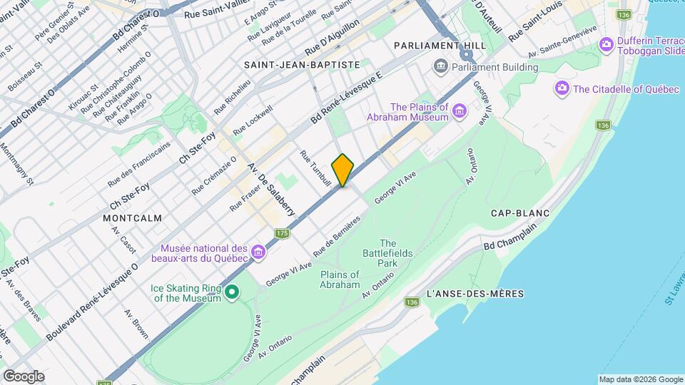 333 Grande Allée E Map and Location Details