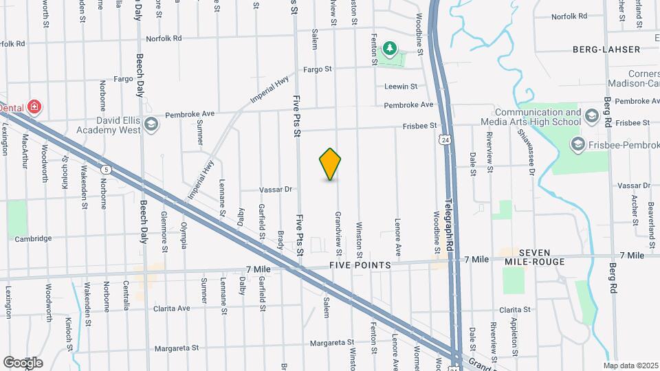 19365 Grandview St Map and Location Details