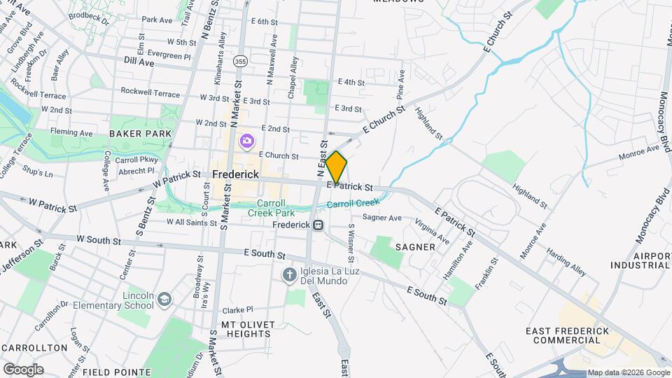 316 East Patrick Street Mapa y Detalles de la Ubicación