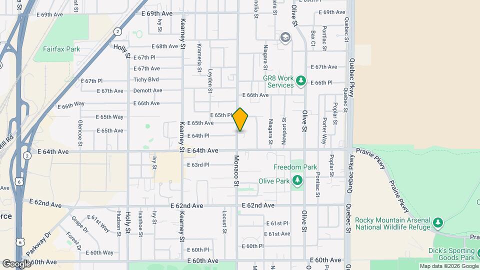 6446 Monaco St Map and Location Details