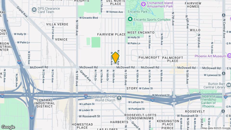 1538 W McDowell Rd Map and Location Details
