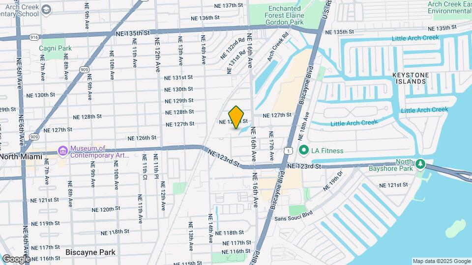 1515 NE 125th Terrace Map and Location Details