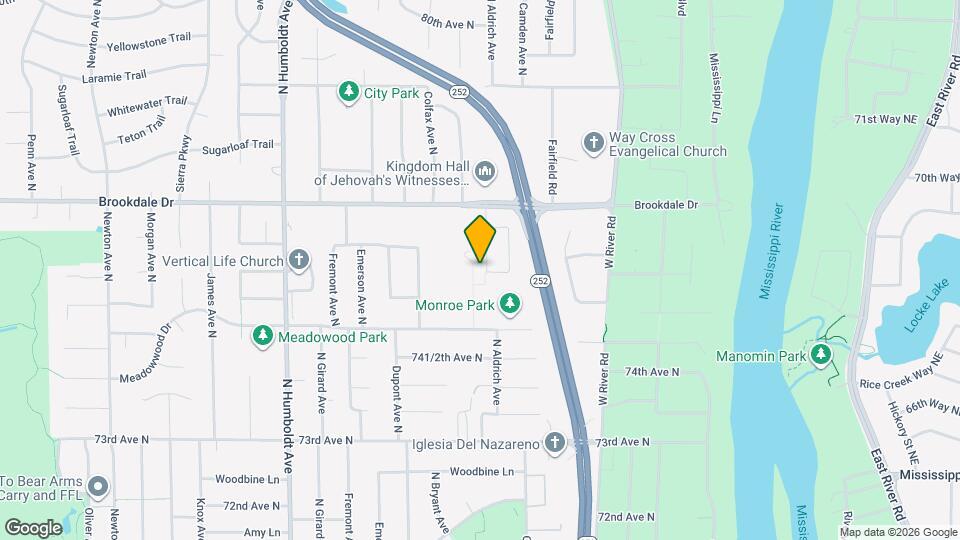 7601 N Aldrich Ave Map and Location Details