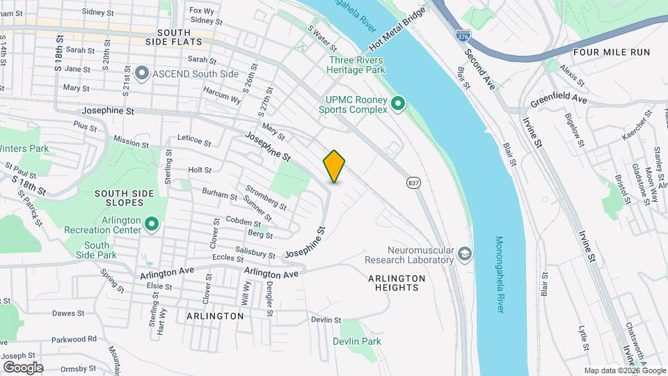 3127 Josephine St Map and Location Details