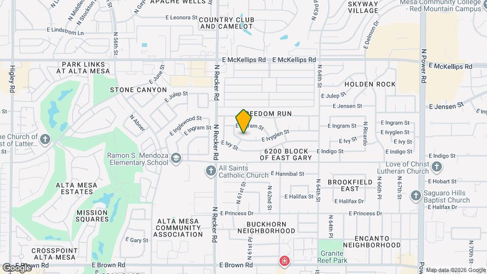 6106 E Ivyglen St Map and Location Details