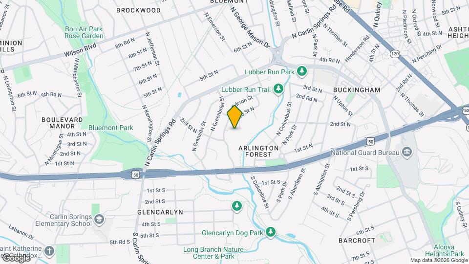 210 N Evergreen St Map and Location Details
