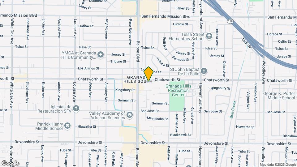 16930 Chatsworth St Map and Location Details