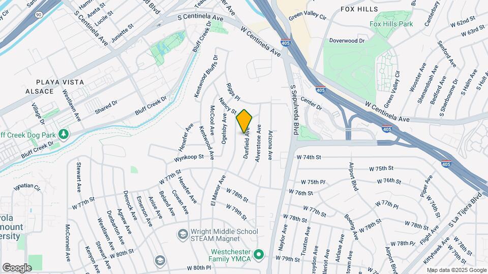 7311 Dunfield Ave Map and Location Details