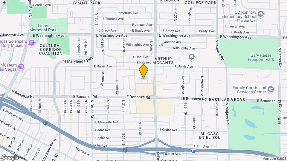 704 N Flower St Map and Location Details