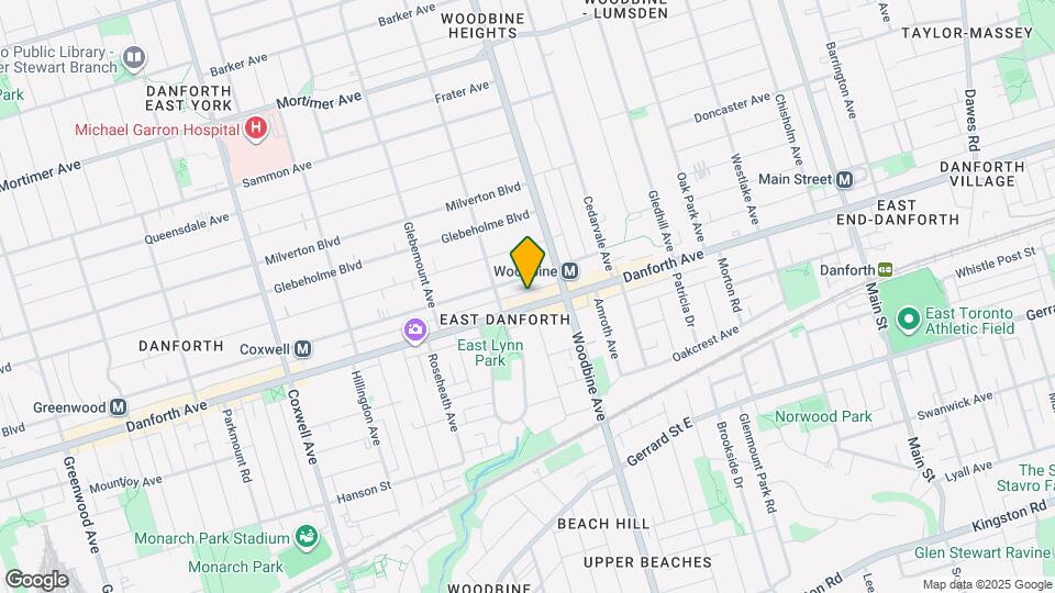 2038 Danforth Ave Map and Location Details