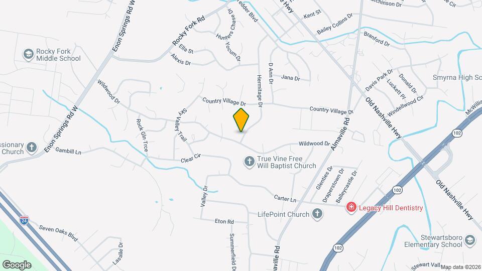 222 Hermitage Dr Mapa y Detalles de la Ubicación