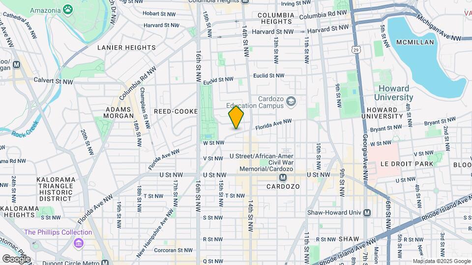 1441 Florida Ave NW Map and Location Details