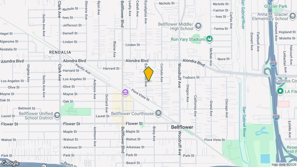 16222 Eucalyptus Ave Map and Location Details