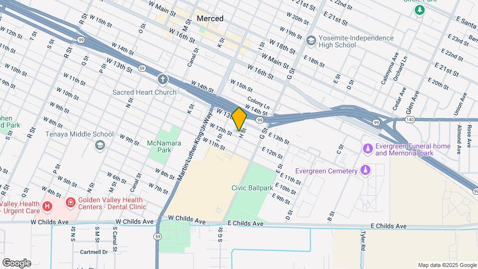1211-1215 H St Map and Location Details