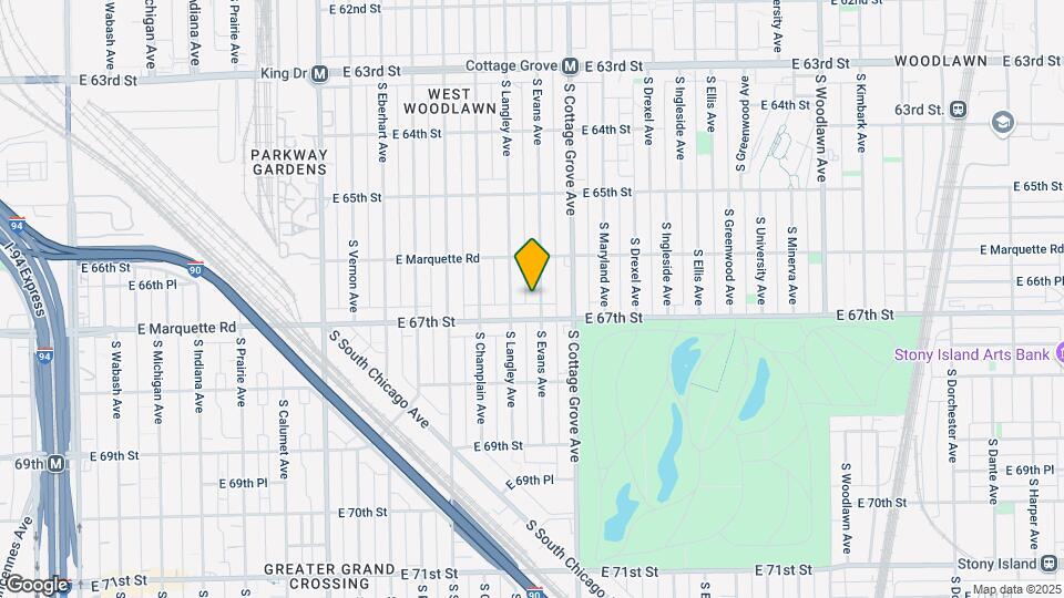 6640 S Evans Ave Map and Location Details