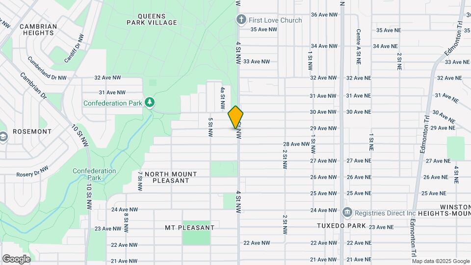 501 29 Av NW Map and Location Details