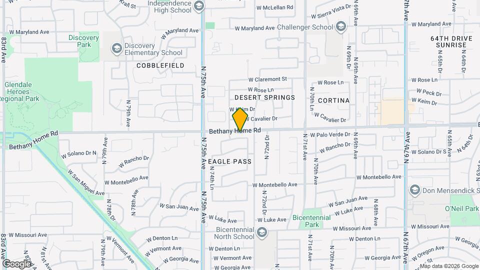 7374 W Palo Verde Dr Map and Location Details