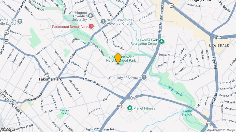 811 Sligo Creek Pkwy Map and Location Details