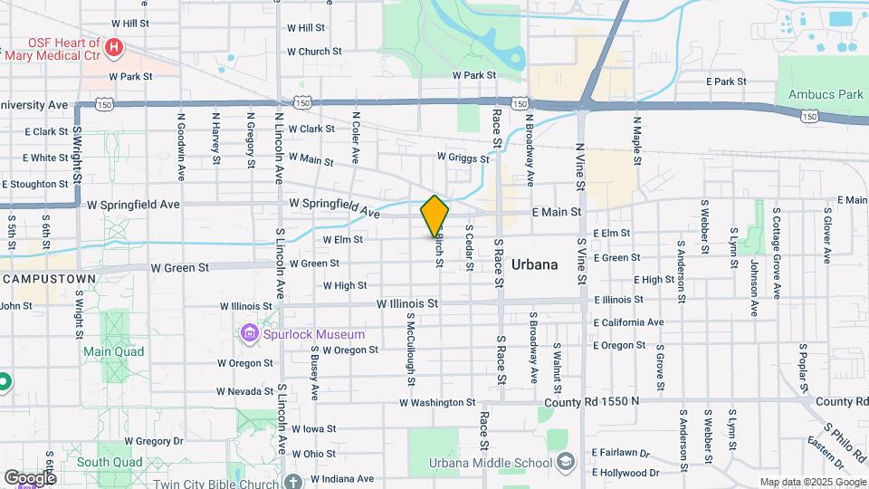401 W Elm St Map and Location Details