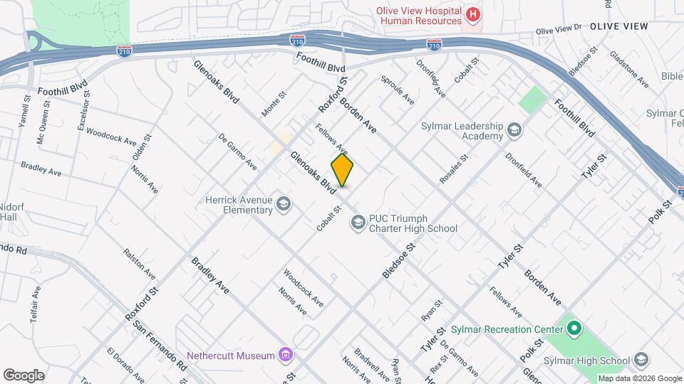 13408 Glenoaks Blvd Map and Location Details