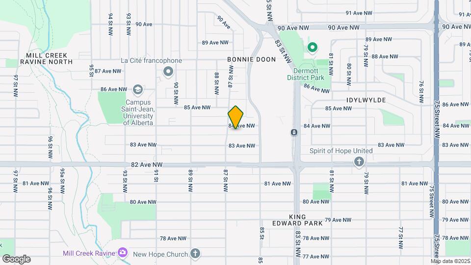 8539 84 Av NW Map and Location Details
