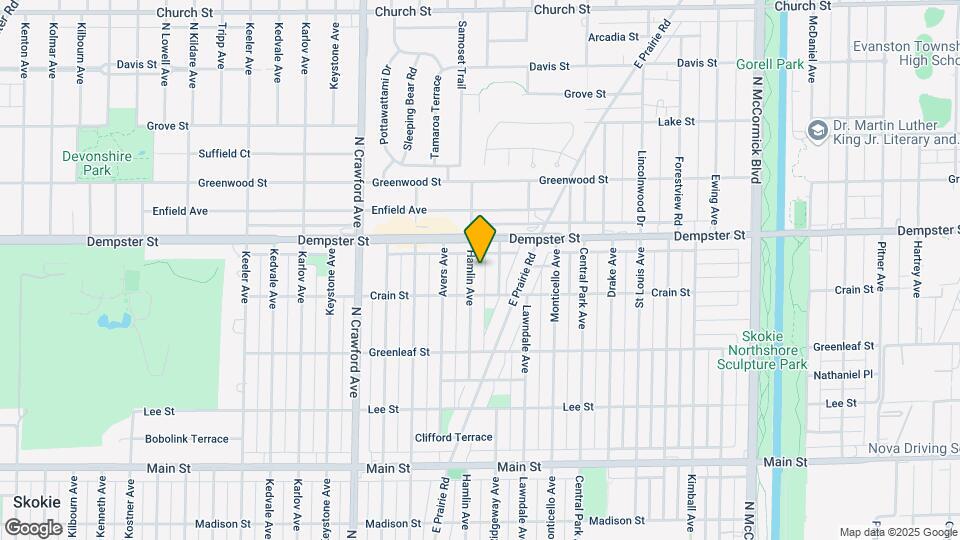 8727 Hamlin Ave Map and Location Details