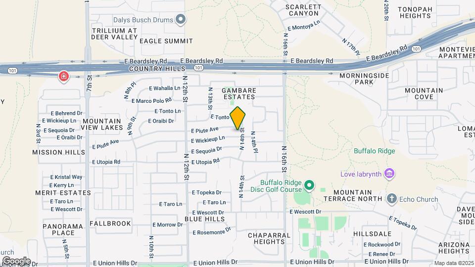 1362 E Wickieup Ln Mapa y Detalles de la Ubicación