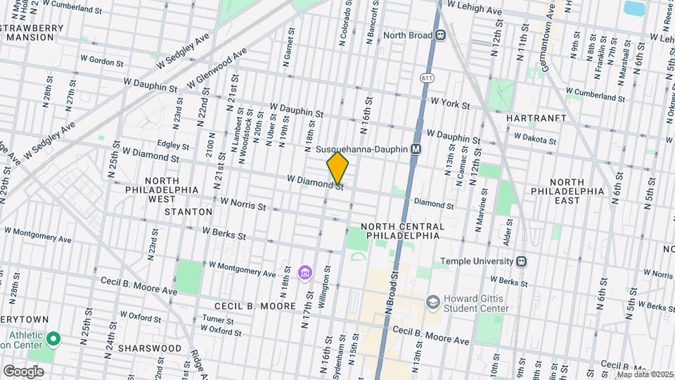 1626 W Diamond St Map and Location Details