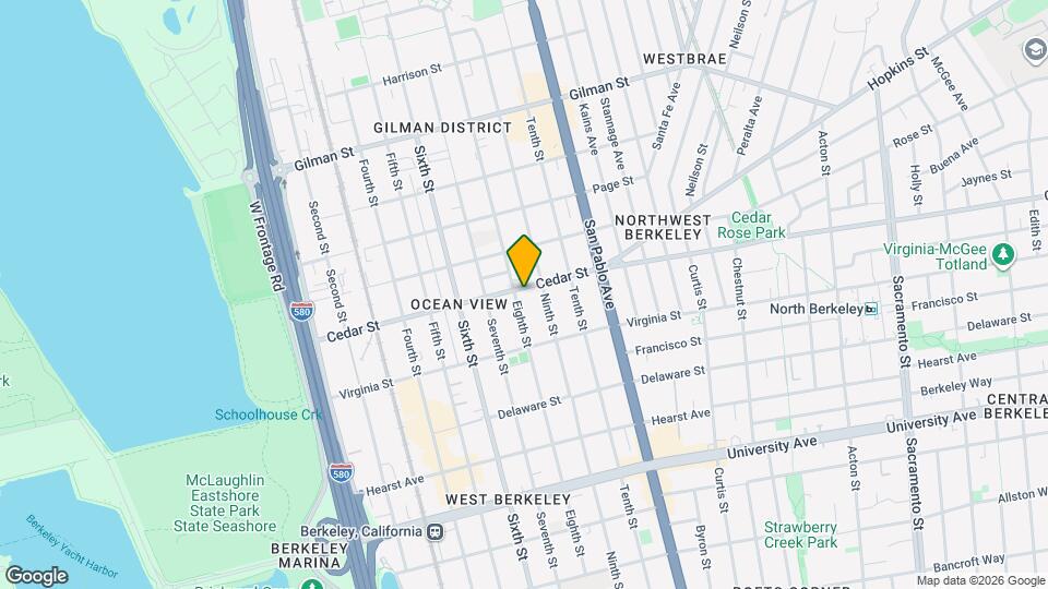 954 Cedar St Map and Location Details