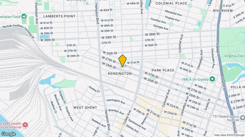 926 W 26th St Map and Location Details