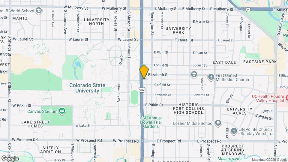 1020 S College Ave, Unit 1020 S College Ave Unit A Map and Location Details