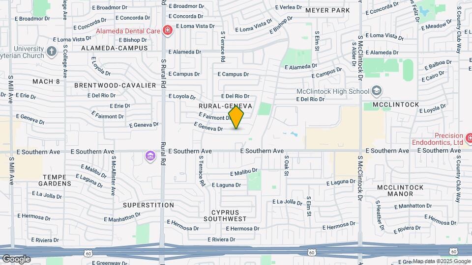1155 E Geneva Dr Map and Location Details