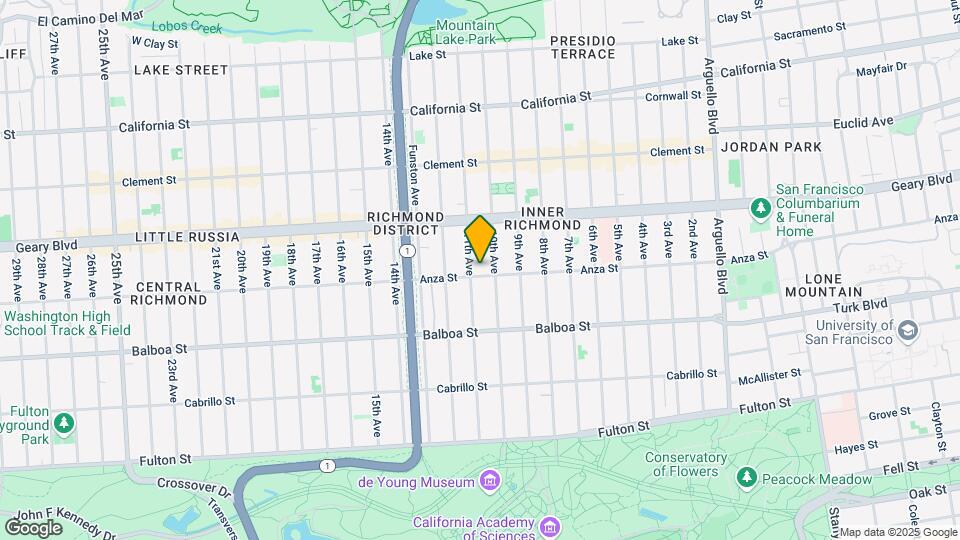 1940 Anza St Mapa y Detalles de la Ubicación
