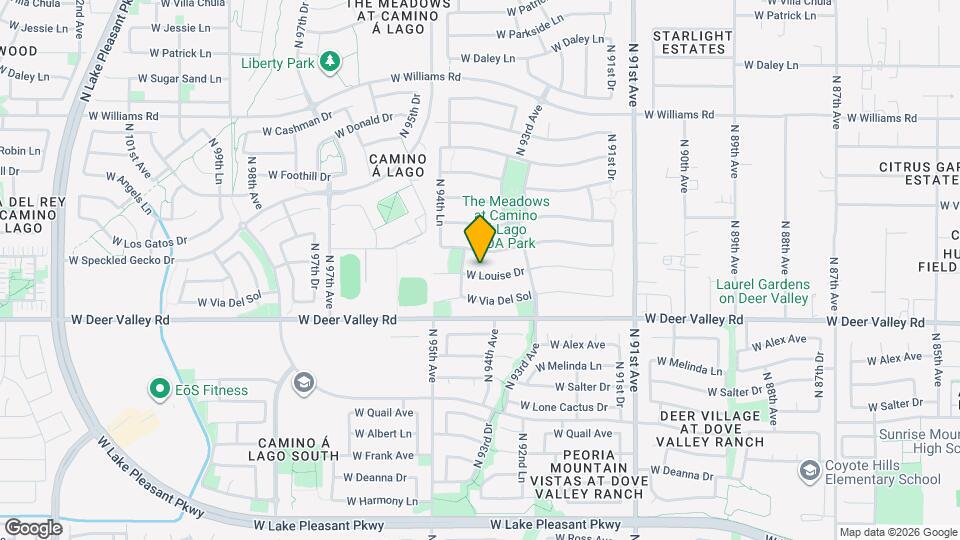 9372 W Louise Dr Map and Location Details