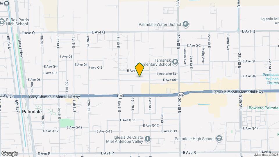 1621 E Ave Q6 Map and Location Details
