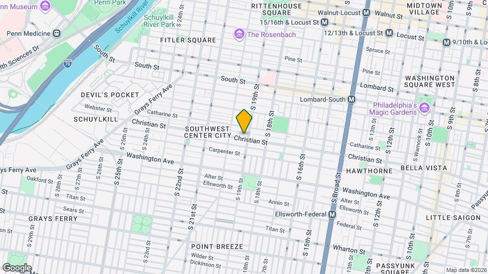 1909 Christian St, Unit 1909 Christian Street, Apt C Mapa y Detalles de la Ubicación