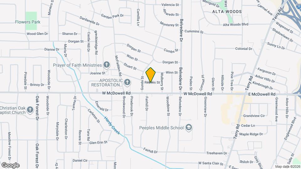 843 Reaves St Map and Location Details