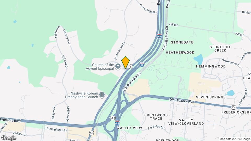 5611 Franklin Pike Map and Location Details