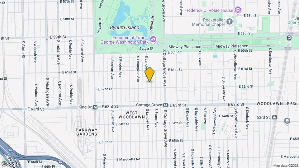 6147 S Langley Ave Map and Location Details