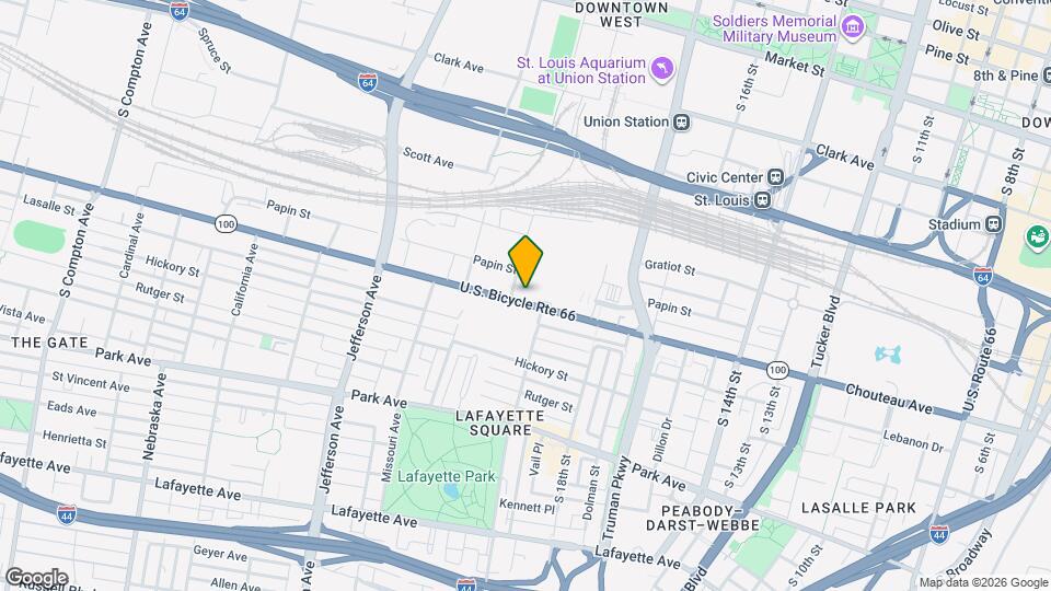 2017 Chouteau Ave Mapa y Detalles de la Ubicación