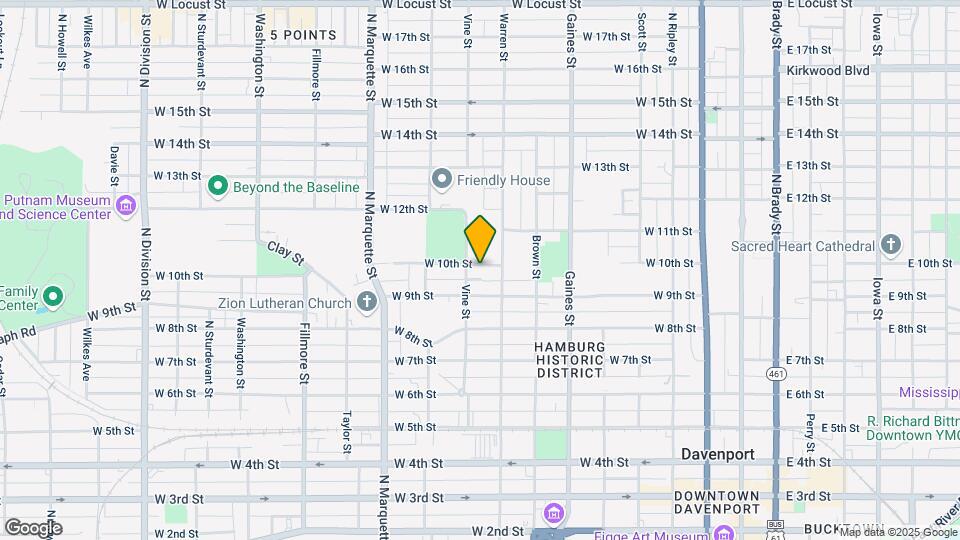 919 W 10th St Map and Location Details
