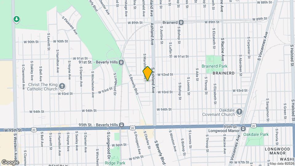 9225 S Marshfield Ave Mapa y Detalles de la Ubicación